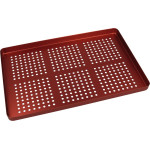 Norm-Tray Aluminium - 1 db, Boden gelocht piros, 18 x 28 cm - 20620030