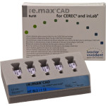 IPS e.max (CAD) (Sirona) (I 12) (High Translucency) (Bleach) (2), CAD/CAM-blokk (Kerámia), téglalap alakú, biokompatibilis, Üvegkerámia, 5 darab