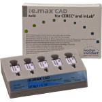 IPS e.max (CAD) (Sirona) (C 14) (High Translucency) (Bleach) (1), CAD/CAM-blokk (Kerámia), téglalap alakú, biokompatibilis, Üvegkerámia, 5 darab