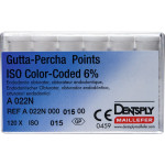 Guttapercha-csúcs (30 mm) (6 %) (ISO 15), ISO 15 fehér, Guttapercha, 30 mm, 120 darab