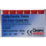 Guttapercha-csúcs (30 mm) (6 %) (ISO 25), ISO 25 világospiros, Guttapercha, 30 mm, 120 darab Guttapercha-csúcs (30 mm) (6 %) (ISO 25), ISO 25 világospiros, Guttapercha, 30 mm, 120 darab