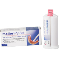 Mollosil Plus (Automix2), Alábélelo-anyag, Kartus, biokompatibilis, hidegre keményedik, A-szilikon (VPS), 50 ml, 1 darab