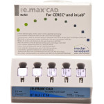 IPS e.max (CAD) (Sirona) (C 14) (High Translucency) (Bleach) (3), CAD/CAM-blokk (Kerámia), téglalap alakú, biokompatibilis, Üvegkerámia, 5 darab
