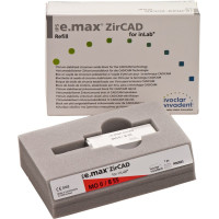 IPS e.max (ZirCAD) (Sirona) (55) (Medium Opacity) (0), CAD/CAM-blokk (Kerámia), téglalap alakú, biokompatibilis, Cirkonium-dioxid ( ZrO<sub>2</sub> ), 1 darab