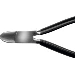 Seitenschneider, 1 darab, HSL 536-10, 140 mm, mit, feketeem Plastiküberzug