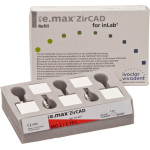 IPS e.max (ZirCAD) (Sirona) (15 L) (Medium Opacity) (2), CAD/CAM-blokk (Kerámia), téglalap alakú, biokompatibilis, Cirkonium-dioxid ( ZrO<sub>2</sub> ), 5 darab