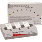 IPS e.max (ZirCAD) (Sirona) (40 L) (Medium Opacity) (2), CAD/CAM-blokk (Kerámia), téglalap alakú, biokompatibilis, Cirkonium-dioxid ( ZrO<sub>2</sub> ), 3 darab