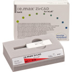 IPS e.max (ZirCAD) (Sirona) (55) (Medium Opacity) (1), CAD/CAM-blokk (Kerámia), téglalap alakú, biokompatibilis, Cirkonium-dioxid ( ZrO<sub>2</sub> ), 1 darab