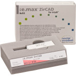 IPS e.max (ZirCAD) (Sirona) (55) (Medium Opacity) (2), CAD/CAM-blokk (Kerámia), téglalap alakú, biokompatibilis, Cirkonium-dioxid ( ZrO<sub>2</sub> ), 1 darab