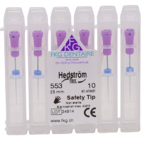 Hedström reszelő, flexibilis, SMG, 25 mm ISO 010, 6 darab