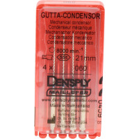 Gutta Condensor (21 mm) (ISO 60), Guttapercha kondenzor, Könyökdarab (CA, Ø 2,35 mm, ISO 204) ISO 60 forgó, ISO színkódolt, Nemesacél, 21 mm, 4 darab