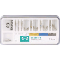 Exatec S - Standard készlet 1 Kanalerweiterer, 5 Bohrer, 10 Exatec-S Titan-Stifte, 1 Messschablone, 1 Einsetz-Tool - 45500 Exatec S - Standard készlet 1 Kanalerweiterer, 5 Bohrer, 10 Exatec-S Titan-Stifte, 1 Messschablone, 1 Einsetz-Tool - 45500