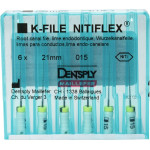 Nitiflex, (21 mm) (ISO 15), Gyökércsatorna reszelő (kézzel), Fogantyú - műanyag ISO 15 ISO színkódolt, Nikkel-titán, 21 mm, 6 darab