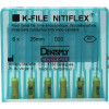 Nitiflex (25 mm) (ISO 15-40), Gyökércsatorna reszelő (kézzel), Fogantyú - műanyag ISO 15-40 ISO színkódolt, Nikkel-titán, 25 mm, 6x1 darab