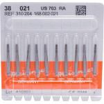 Stahlbohrer 38, acél-fúró, ISO 021, RA, 10 darab