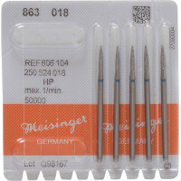 Diamanten 863, gyémántcsiszoló, kék, ISO 018, HP, 5 darab