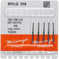 Diamanten 801L, gyémántcsiszoló, zöld, ISO 016, FG, 5 darab