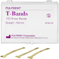 PCA T-Bands - matricaszalag, 100 db, keskeny, egyenes, sárgaréz