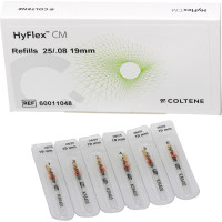 HyFlex® CM, NiTi, reszelő utántöltések, 19 mm, Taper.08 ISO 025, 6 darab