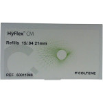 HyFlex® CM, NiTi, reszelő utántöltések, 21 mm, Taper.04 ISO 015, 6 darab