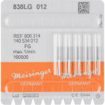 Diamanten 838L, gyémántcsiszoló, zöld, ISO 012, FG, 5 darab