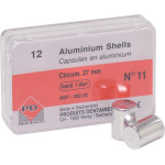 Aluminiumhülsen - 12 darabos csomag, hart, Nr. 11 - 352 32