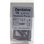 Classic Surtex Titan Wurzelstifte - Packung 15 Stück 11,8 mm, Ø 1,8 mm, Größe 6 - TST-L6