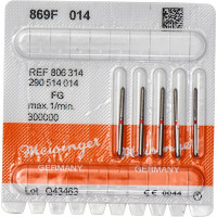 Diamanten 869, gyémántcsiszoló, piros, ISO 014, FG, 5 darab