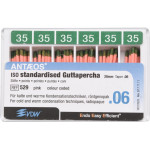 Guttapercha-csúcs (#529) (28 mm) (6 %) (ISO 35), ISO 35 rózsaszín, röntgenopák, Guttapercha, 28 mm, 60 darab