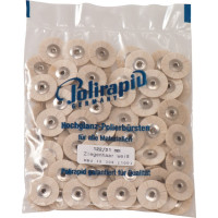 Miniaturbürste, polírozó kefe, kecskeszőr fehér, Ø 21 mm, szereletlen, 100 darab
