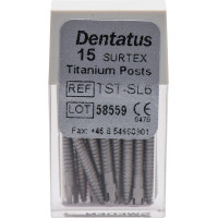 Classic Surtex Titan Wurzelstifte - Packung 15 Stück 17 mm, Ø 1,8 mm, Größe 6 - TST-SL6