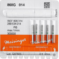 Diamanten 868, gyémántcsiszoló, zöld, ISO 014, FG, 5 darab