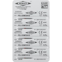 Diamant FG 220, gyémántcsiszoló, piros, ISO 012, 5 darab
