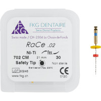 FKG RaCe gyökércsatorna tágító, gépi, 21 mm ISO 030, 2%, 5 darab