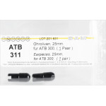 Ohroliven - Packung 2 Stück schwarz, neue Ausführung, 25 mm, für ATB - ATB 311