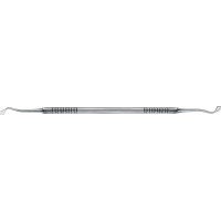 Schnitzinstrumente nach Frahm - 1 db, 4,8 mm, 45° gewinkelt, 17 cm, Achtkant Griff - 4454