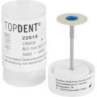 TOPDENT® DIA-BLUE-Polierer, 1 darab, grau, Ø 20 mm, fein, extra dünn, Linse, HP