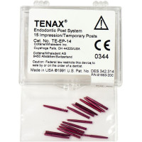 TENAX® Abdruck-/Temporäre Stifte - 15 darabos csomag, Ø 1,4 mm piros - TEEP14