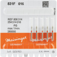 Diamanten 831, gyémántcsiszoló, piros ISO 016, FG, 5 darab