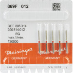Diamanten 869, gyémántcsiszoló, piros, ISO 012, FG, 5 darab