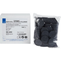Emetapol, Polírozó (Fém), szereletlen ISO 220 Korong, fekete, Gumi, 3 mm, 100 darab