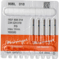 Diamanten 808L, gyémántcsiszoló, kék, ISO 018, FG, 5 darab