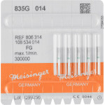 Diamanten 835, gyémántcsiszoló, zöld, ISO 014, FG, 5 darab