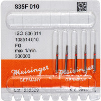 Diamanten 835, gyémántcsiszoló, piros ISO 010, FG, 5 darab