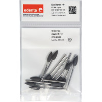 EXA Dental (ISO 55), Polírozó (Univerzális), Kézidarab (HP, Ø 2,35 mm, ISO 104) ISO 55 Láng, szürke, Szilíciumkarbid- Szilikon, 20.000 f/p, 12 darab