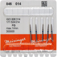 Diamanten 846, gyémántcsiszoló, kék, ISO 014, FG, 5 darab
