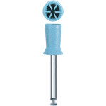 Prophylaxe (39), Polírozó (Profilaxis), Könyökdarab (CA, Ø 2,35 mm, ISO 204, 22 mm) ISO 60 kék, Szilíciumkarbid- Szilikon, 5.000 f/p, 12 darab