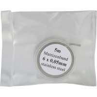 Matrizenband - Rolle 5 m Band, Höhe 6 mm, Stärke 0,05 mm - MS-5/6 Matrizenband - Rolle 5 m Band, Höhe 6 mm, Stärke 0,05 mm - MS-5/6