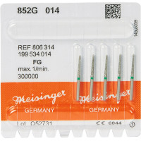 Diamanten 852, gyémántcsiszoló, zöld, ISO 014, FG, 5 darab