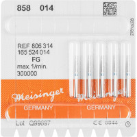 Diamanten 858, gyémántcsiszoló, kék, ISO 014, FG, 5 darab
